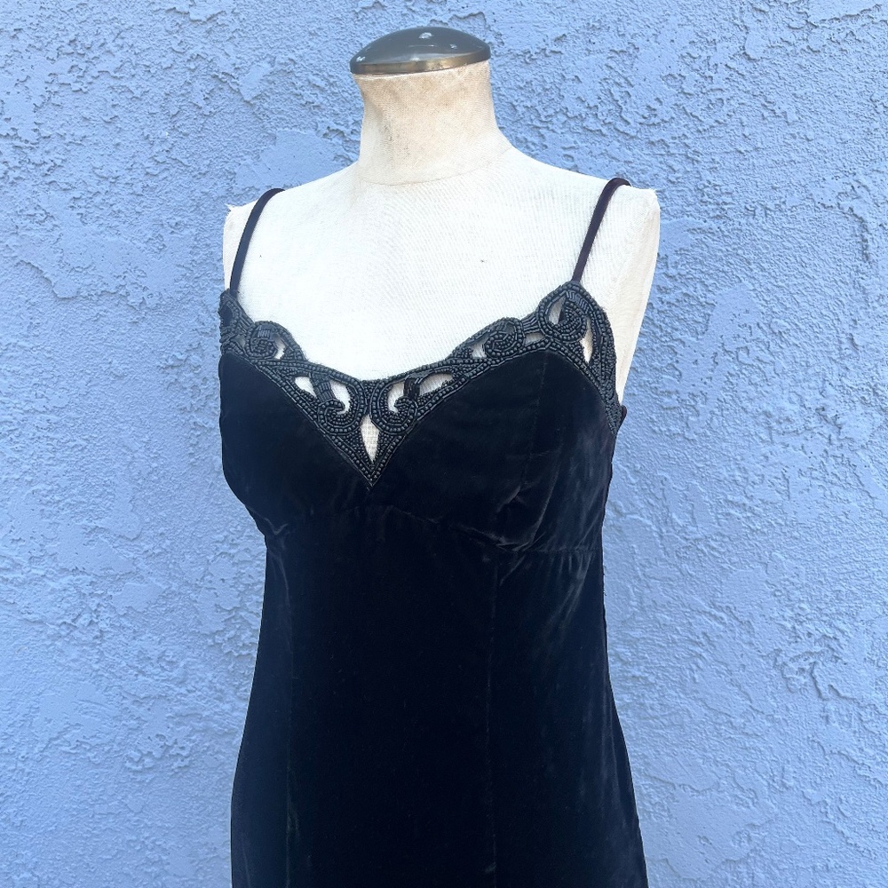 Black Velvet Party Dress Size Small